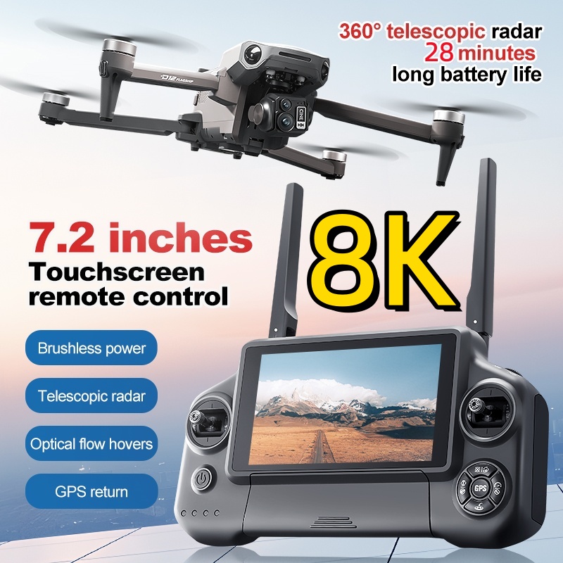 Drone Gimbal Case - 8K 3-assige Gimbal Brushless 7,2 inch