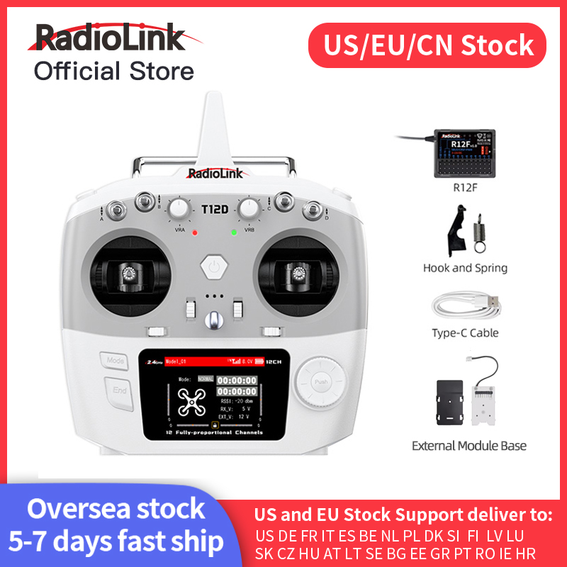 Drone Gimbal Controller - Radiolink T12D ELRS 12-kanaals zender, ontvanger