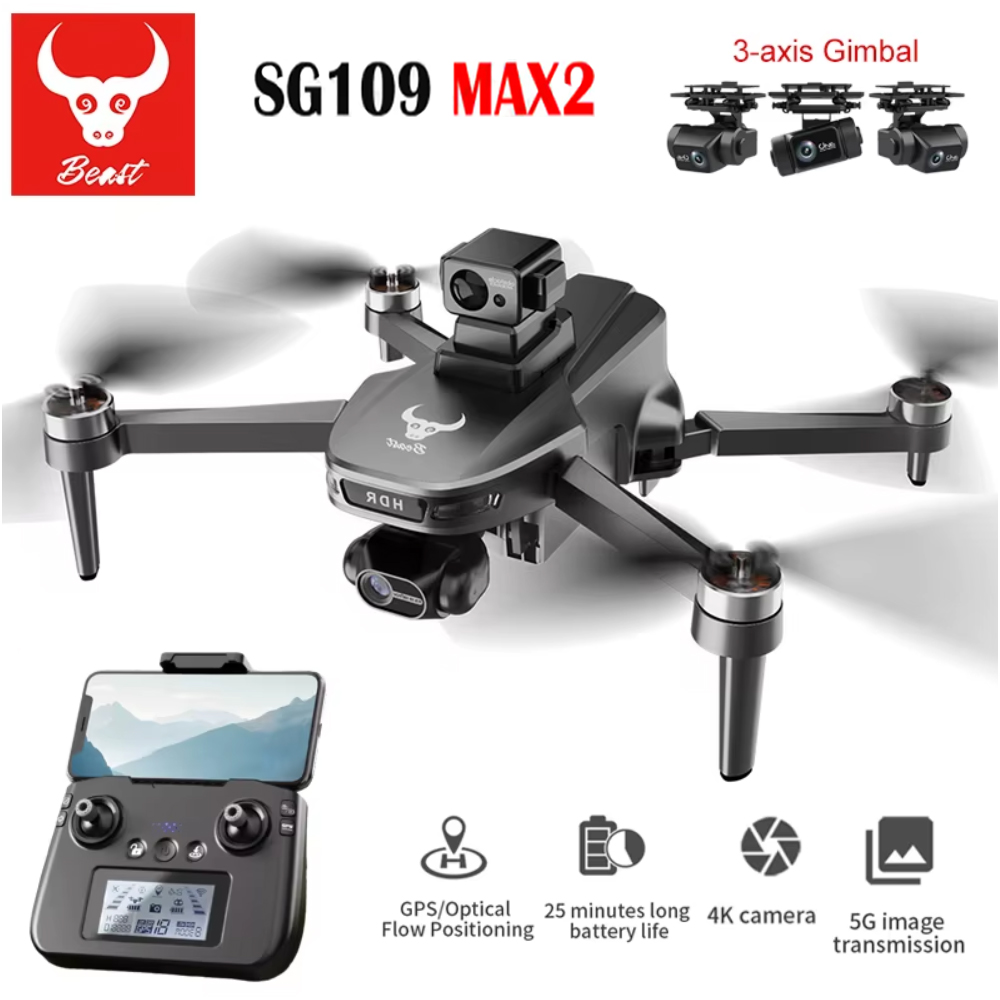 Drone Gimbal 3 Axis - SG109 MAX2 Professionele FPV 8K Camera