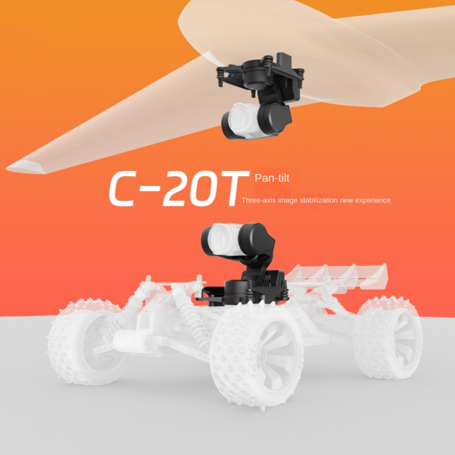 Drone Gimbal 3 Axis - NCZOBOE C-20T 3-assige O4 FPV Gimbal