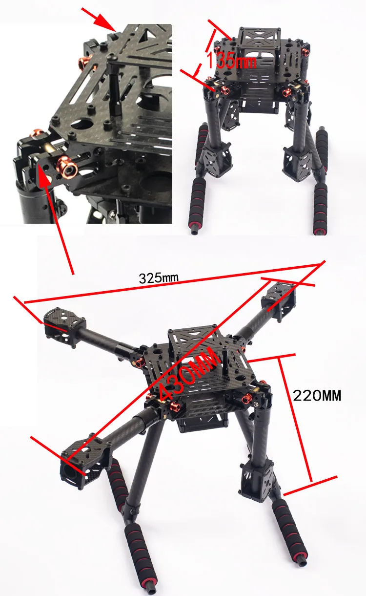 Flyroun LX350 PRO 350mm drone  - Drone Gimbal For Mirrorless recensie en prijs