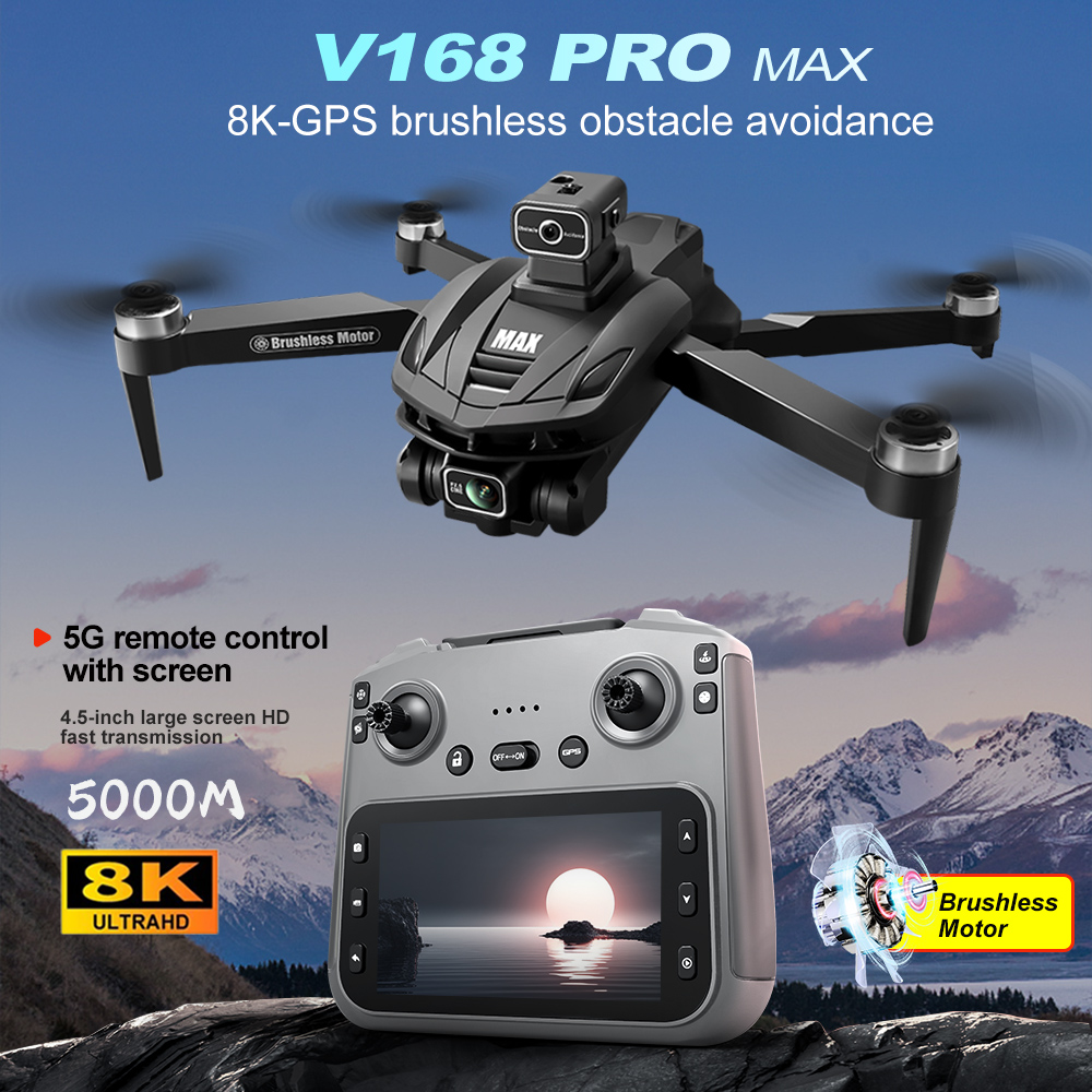 V168 PRO Max GPS Drone 8K Prof - Drone Gimbal Brushless recensie en prijs